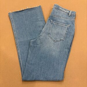 Favorite Daughter The Jordie Wide Leg Jeans Raw Hem Size 29